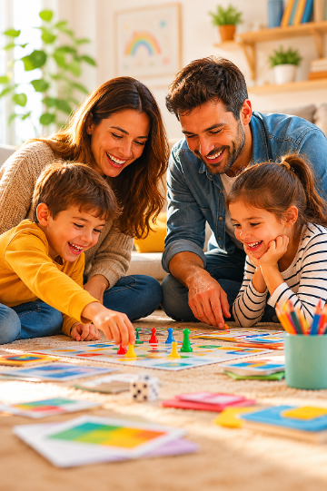 Familia jugando